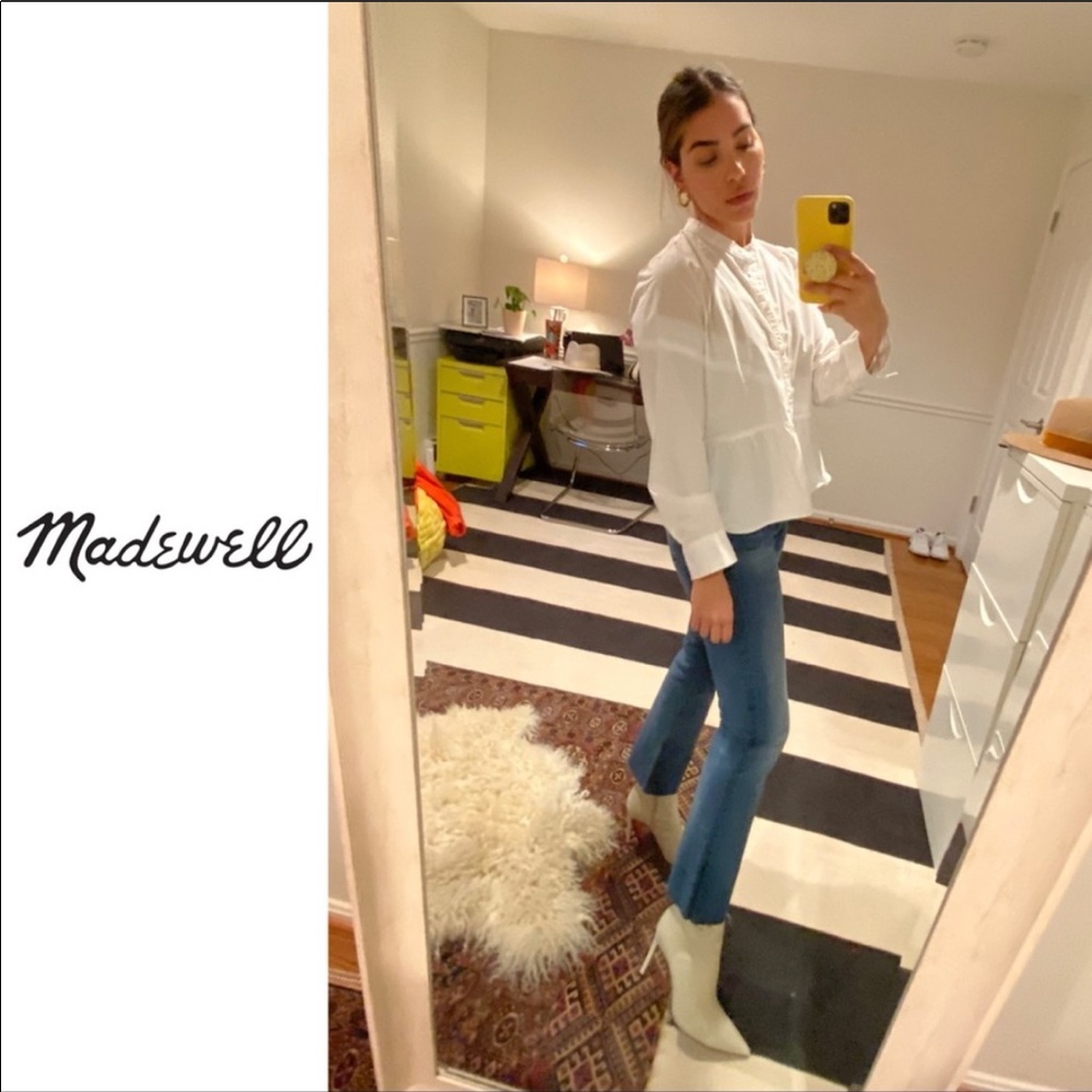 Madewell White Button Down Blouse M